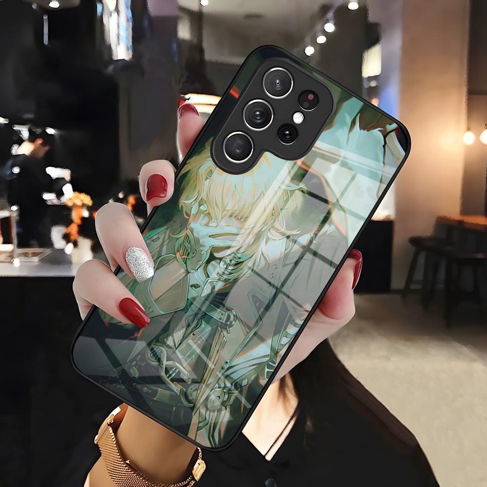 

Wuthering Waves Luuk Herssen Phone Case For Samsung S26 S25 Edge Ultra 24 23 22 21 Ultra Plus Fe A55 56 15 4G 5G Glass Cover Galaxy S23 FE