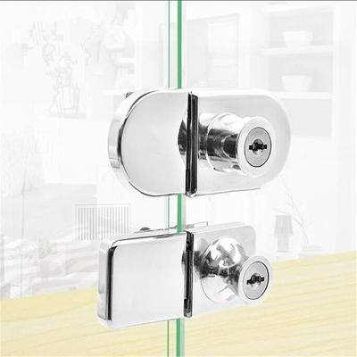 No Punching Zinc Alloy Hardware Accessories Glass Cabinet Lock Cabinet Door Locks Mall Display Window Lock