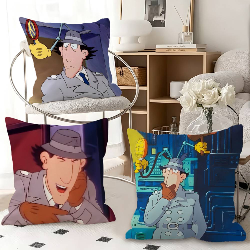 1pc Cartoon Inspector G-adget Pillow Case Fashion Square Pillowcase Bedroom Sofa Room Ins Decoration Leisure