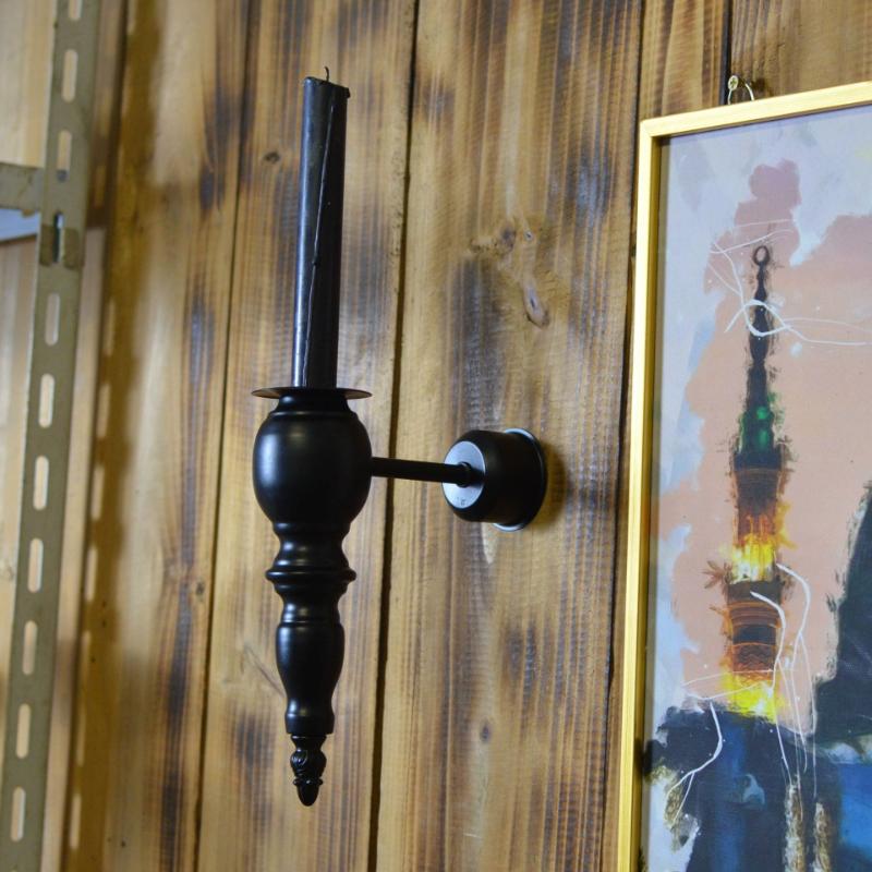 Middle Eastern Vintage Iron Wall-Mounted Candle Holder Home Hotel Decorative Candle Sconce