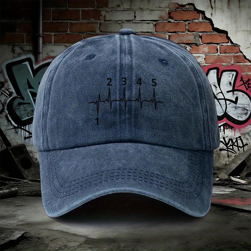Pc Black Denim Baseball Cap Lightweight Printed WomenS Hat Trendy MenS Versatile Hat Ideal Gift for Parties And Birthda