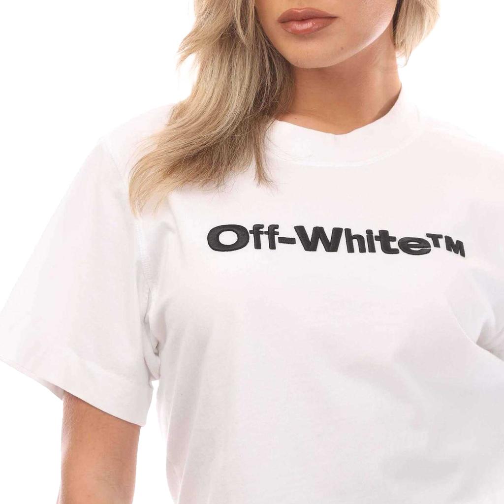 Off White Womens/Ladies Bounce Helvetica Crop T-Shirt