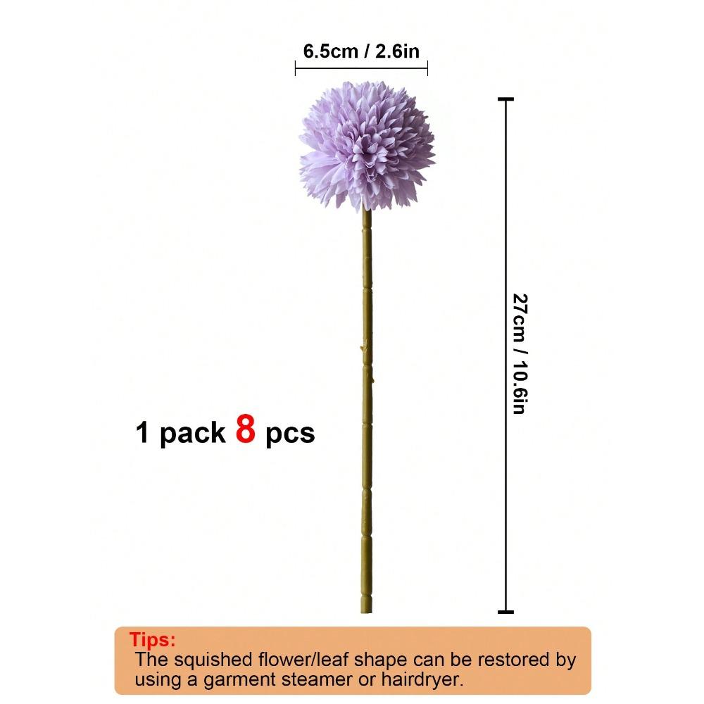 Artificial Chrysanthemum Ball Flowers Dandelion Hydrangea Arrangement Bouquet Present For Friends Bridal Wedding Bouquet Decor For Home Office