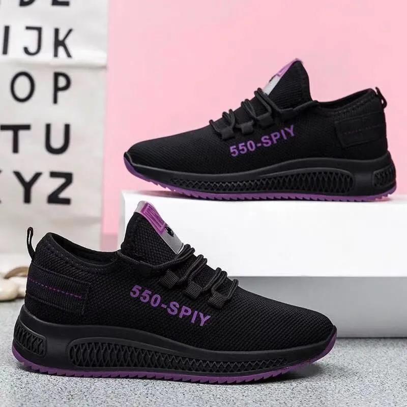 Mesh Sports Shoes Spring and Summer Women's Shoes Korean Version of Running White Shoes Breathable Mesh Shoes Light and Comfortable
