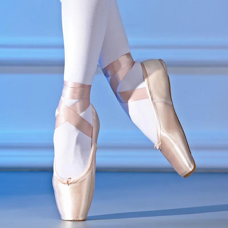 Women Ballet Dance Shoes Child and Adult Ballet Pointe Dance Shoes Professional with Ribbons Shoes Woman Zapatos Mujer Sneakers