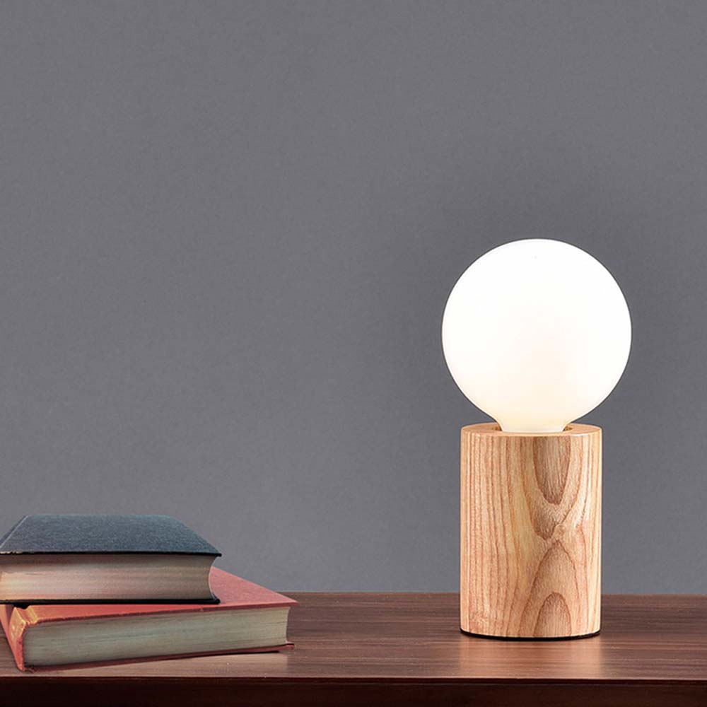 Wood Living Room Night Light Home Decor Bulb Holder Wood Lamp Holder Lamp Stand Base Lamp Base