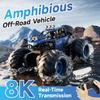 Amphibious Rock rocker Crawler RC Car with Camera, 4WD, 50min Runtime, IPX7 Waterproof, Gesture & APP Control, Off-Road Drift