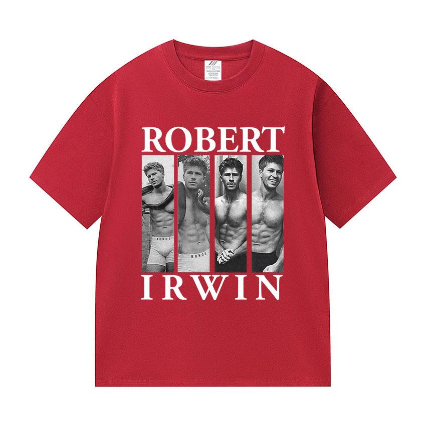 Klassisches Robert Irwin Wildlife Zoo Grafik T-Shirt Herren Vintage Mode Kurzarm T-Shirts Mann 100% Baumwolle T-Shirt Streetwear