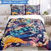 Vibrant Anime Characters 3pcs K-pop Music Group Bedding set,Ideal for Bedroom, Dormitory,Including Duvet Cover And 2pcs Pillowcases,Fan Gifts