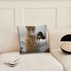 Meme Rosa Schleife Katzen Lustiger Kissenbezug Kissenbezug Dekoration Zimmer Zuhause Sofa Wohnzimmer Büro Auto Nordische Schlichtheit