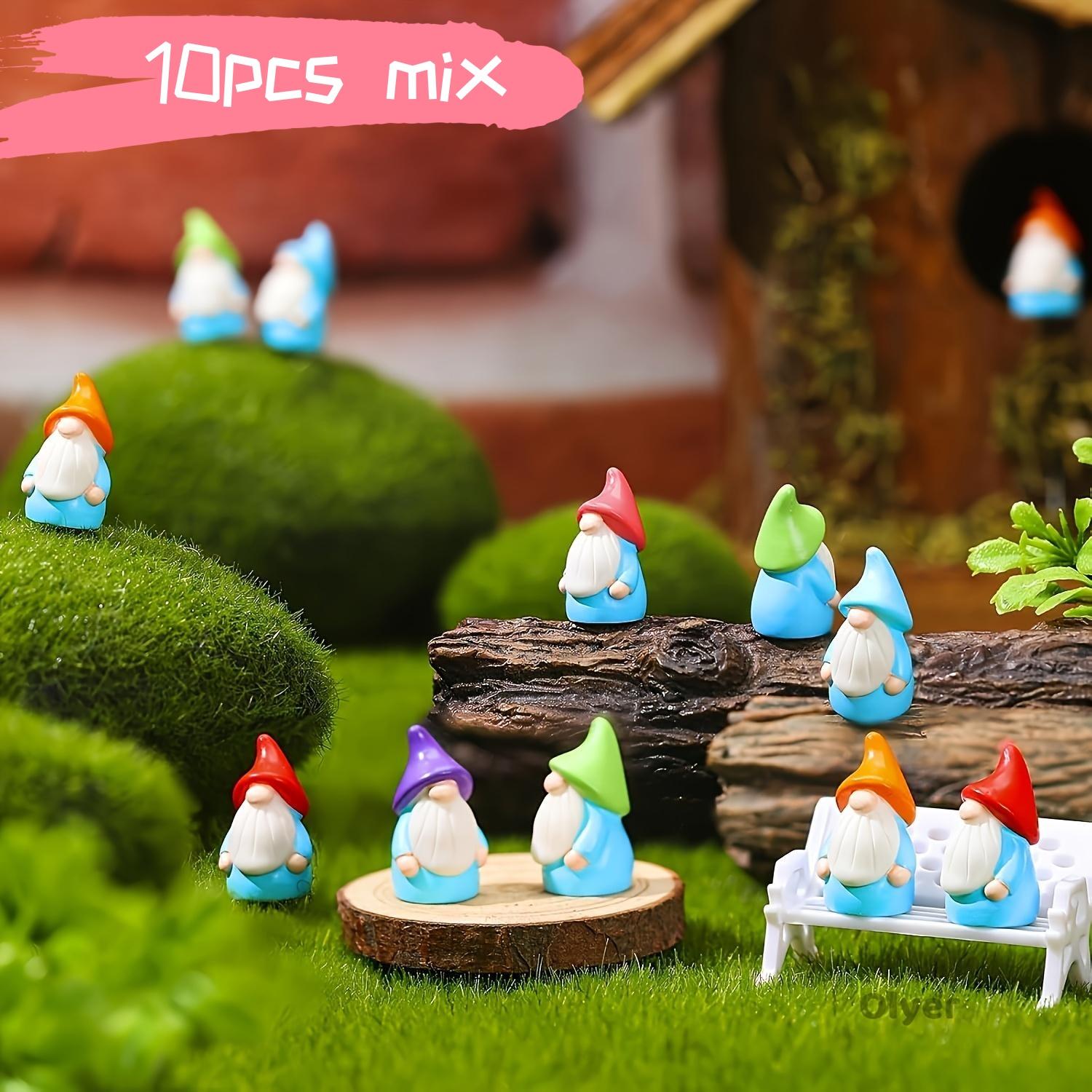 

10/30 mini dwarf fairy resin statues, cute design, durable material, suitable for micro landscapes, outdoor courtyards, lawns, i