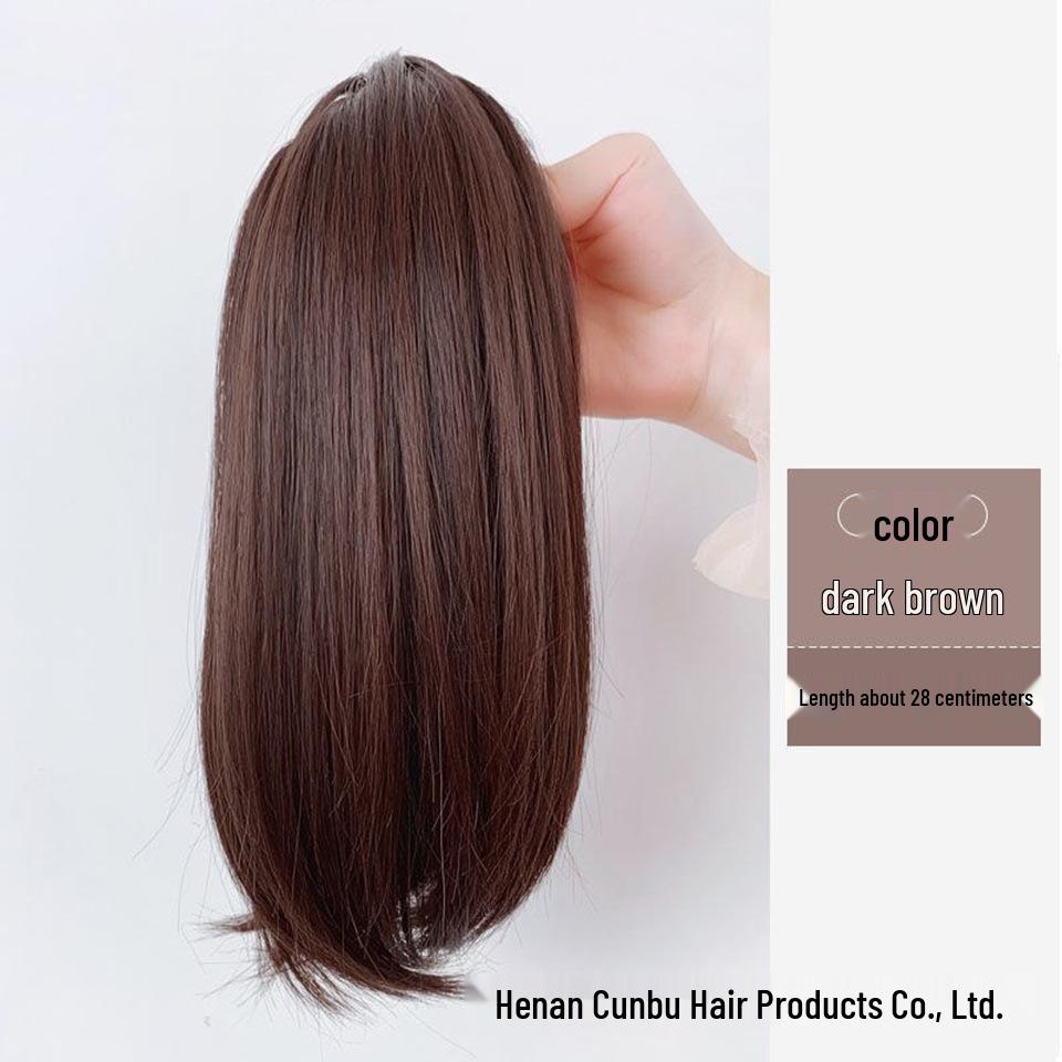 

Заколка-краб с внутренним загибом для хвоста - Легкий короткий прямой и слегка вьющийся парик для женщин