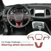 4pcs Steering Wheel Cover Bezel Trim For Dodge Challenger Charger Durango 2015+