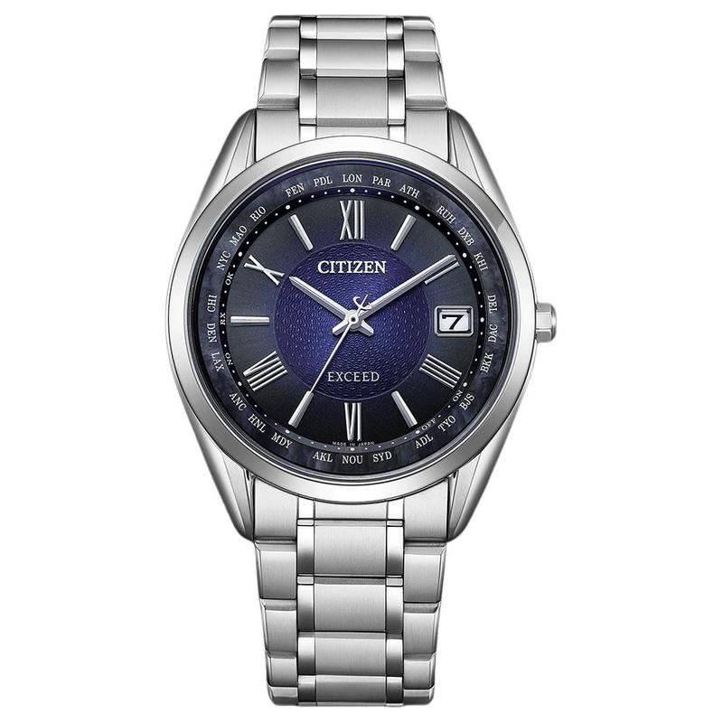 

CITIZEN 50 meters waterproof, solar Quartz, titanium strap, , 38.4mm, same style for men and women, blue dial CB1150-67L синій