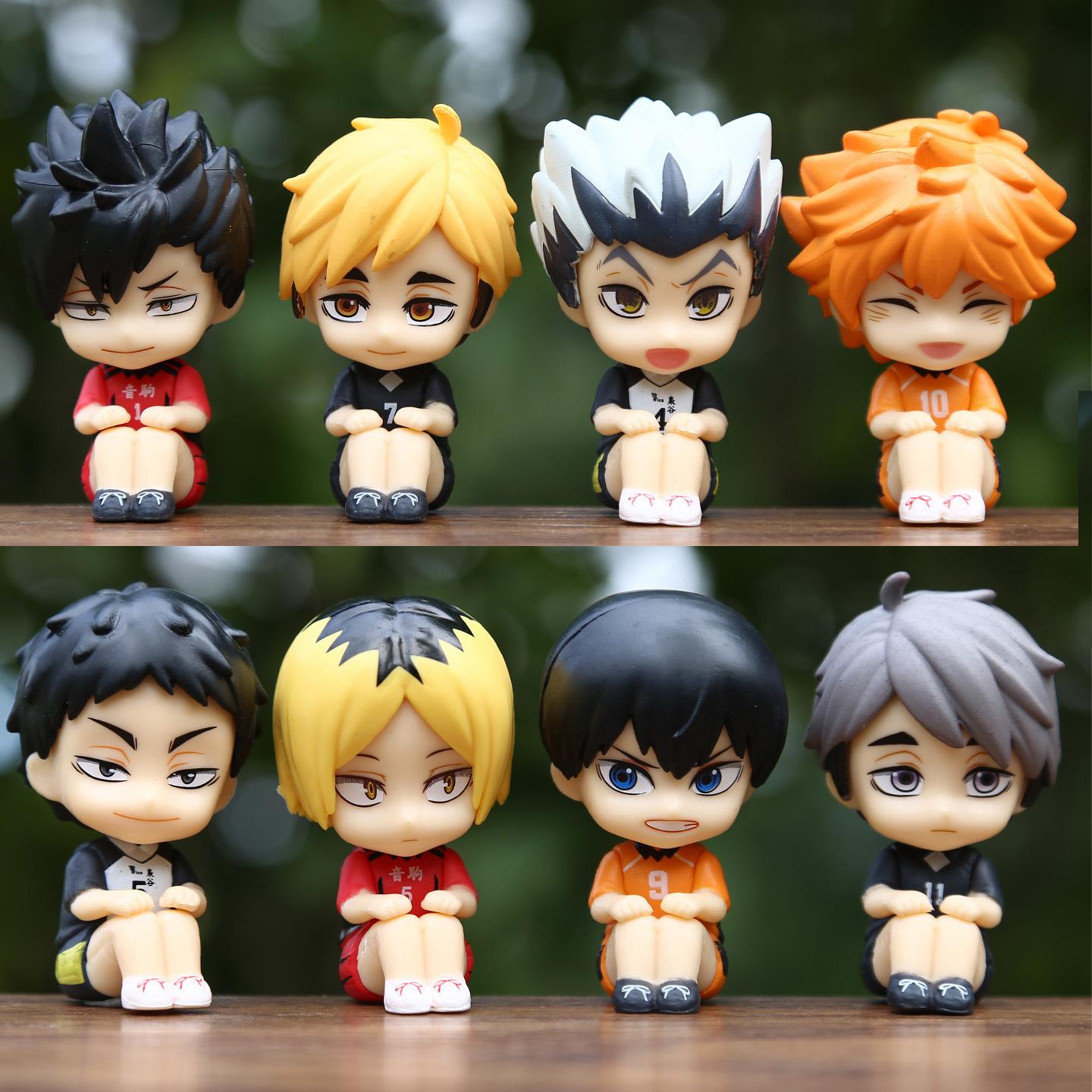 

8pcs/set Anime Haikyuu!! Oikawa Tooru Iwaizumi Hajime Akaashi Keiji Model Action Figures PVC Q Version Collectible Birthday Durable Toys