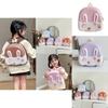 Cute Cartoon Kids Backpack Lightweight Eva Bunny Design For Boys And Girls School Use