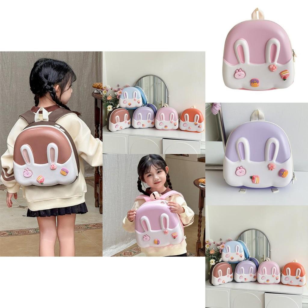 Cute Cartoon Kids Backpack Lightweight Eva Bunny Design For Boys And Girls School Use