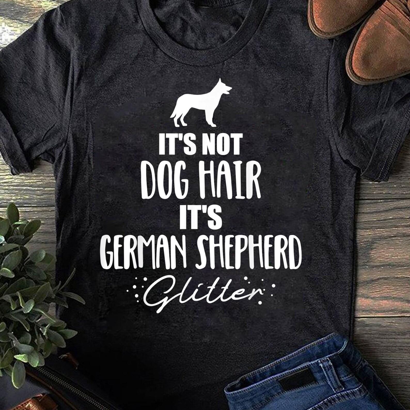 German Shepherd Glitter T-Shirt: Dog Lover Gift S