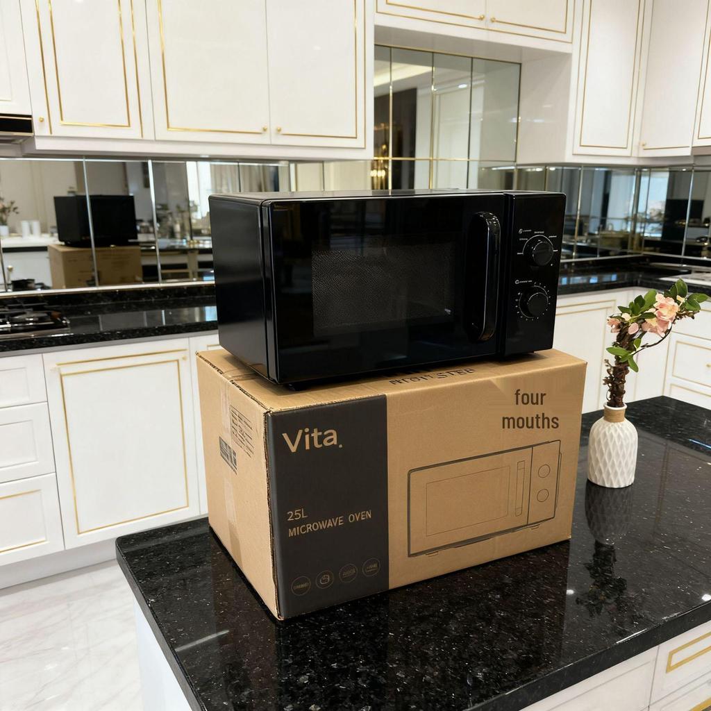 Large Capacity 20L/25L Multi-Functional Microwave with Visual Turntable, Electric Oven, US/EU/UK Specs