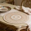Suporturi de masă rotunde din iută Țesute manual Suporturi rustice pentru masă Rezistente la căldură Suport pentru pahar cu apă pentru masa de dining Decor reutilizabil pentru bucătărie