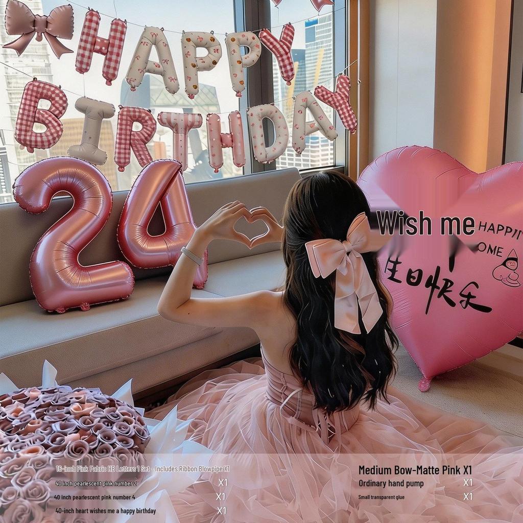 18th Birthday Heart Balloon Decorations - First Birthday Party Backdrop for Girls