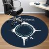 1pc Lord of the Rings Office Round Area Rug, Indoor Mat Suitable For Office, Under Office Chairs Bedroom Living Room Home Decor, Room Deco