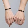 Hand-Woven Obsidian Bead Couple Bracelets - Perfect Valentine's or Birthday Gift