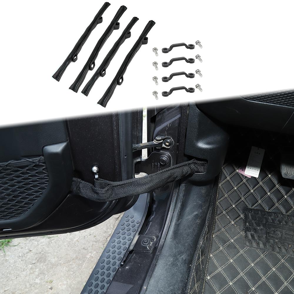 Door Limit Rope Strap Bandage Limiter Stopper Set for Jeep Wrangler JK JL JT 07+