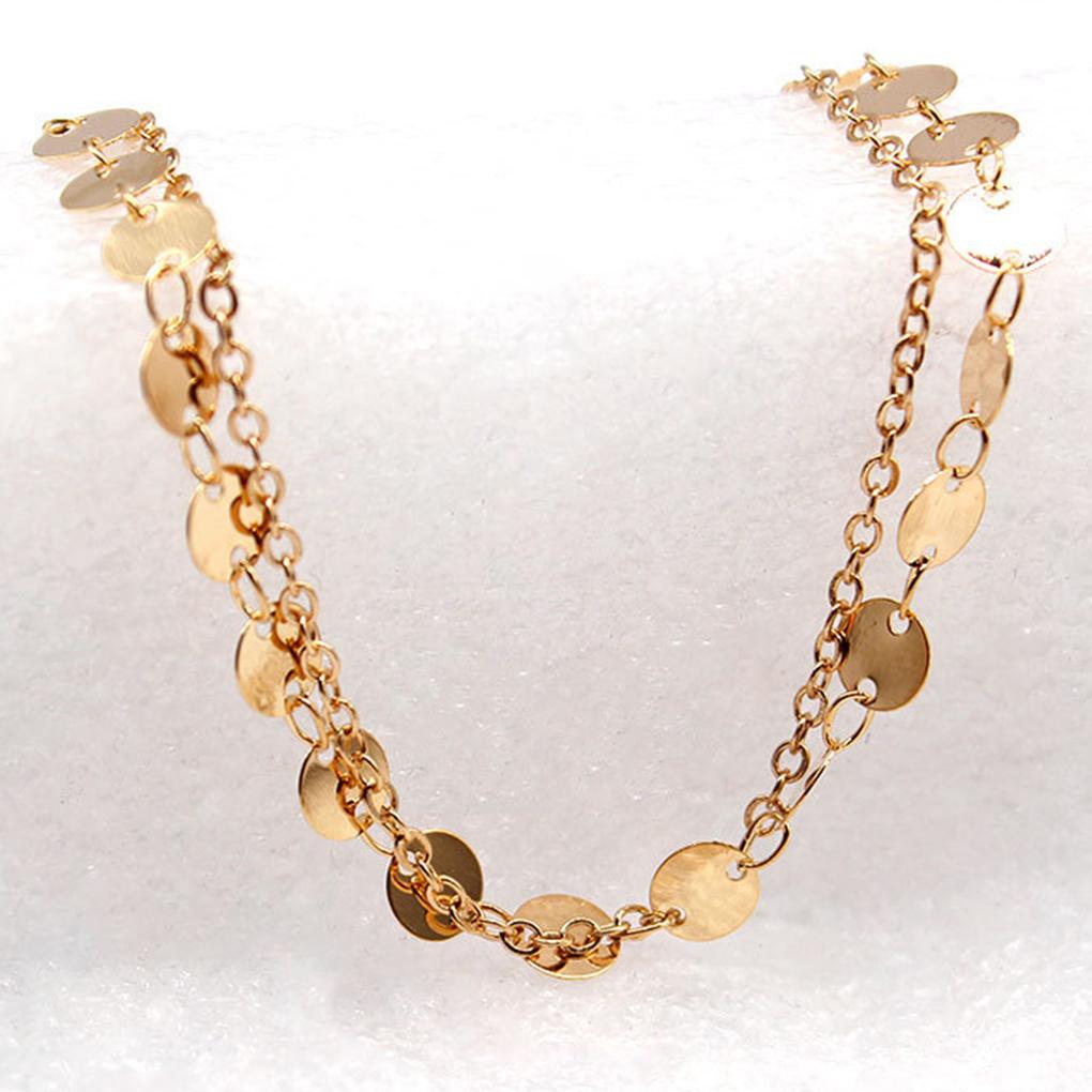 Anklets Layered Durable Gold Silver Universal Gift Beach Ankle Accessories Creative Bracelets Fashion for Valentine's Day