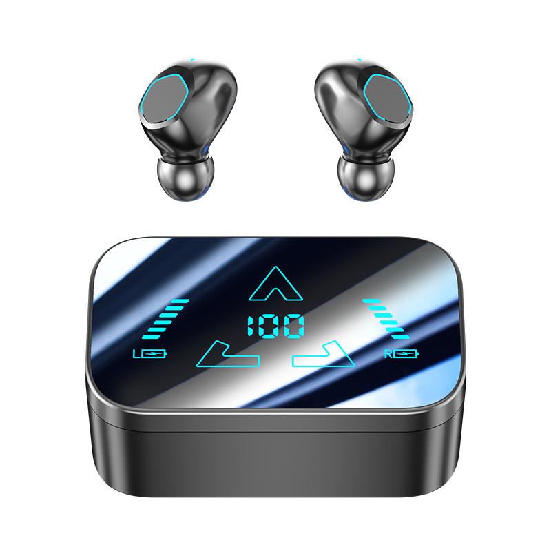 Ultra-Long Battery Bluetooth Earphones - Noise Cancelling, Digital Display, Waterproof with Sliding Design