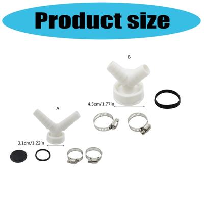 Leakproof Washing Machine Drainage Tees Adapter High Flows Drain Pipe Connector Fitting for Home Plumbing Systems