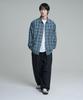 Mubeun Vintage Wrinkle Check Shirt Blue