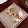 Exaggerated Large Metal Ear Studs Ear Jewelry Zinc Zinc Alloy Stud Earrings  Ladies