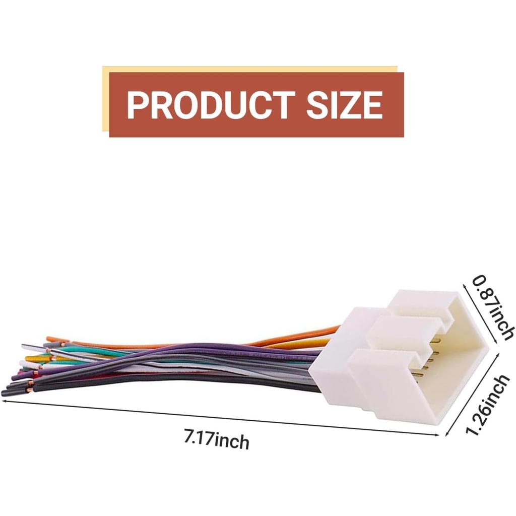 Car Radio Wiring Harness Connector Fit for Ford 1999-2006 F150/F250 Ranger Explorer Escape, 1998-2005 Lincoln Mercury Stereo Wire Cable Plug,