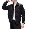 Giacca da Uomo Giacca Monocolore Ampia Chiusura con Cerniera Maniche Lunghe Bottoni Revers Tasche Multiple Casual Liscia Hip Hop Streetwear Cappotto da Uomo