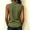 Sleeveless Polo Shirt for Women V Neck Collar Casual Tank Top Soft Fabric Summer Blouse Lightweight Breathable Fit