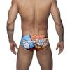 UXH Men's Cartoon Print Triangle Swim Trunks - Trendy and Fun Beachwear