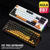 Aula F87 Pro Mechanical Keyboard 87 PBT Plastic Keycaps Hotswap Multicolor Backlit Long Battery Life Wireless Gaming Keyboard