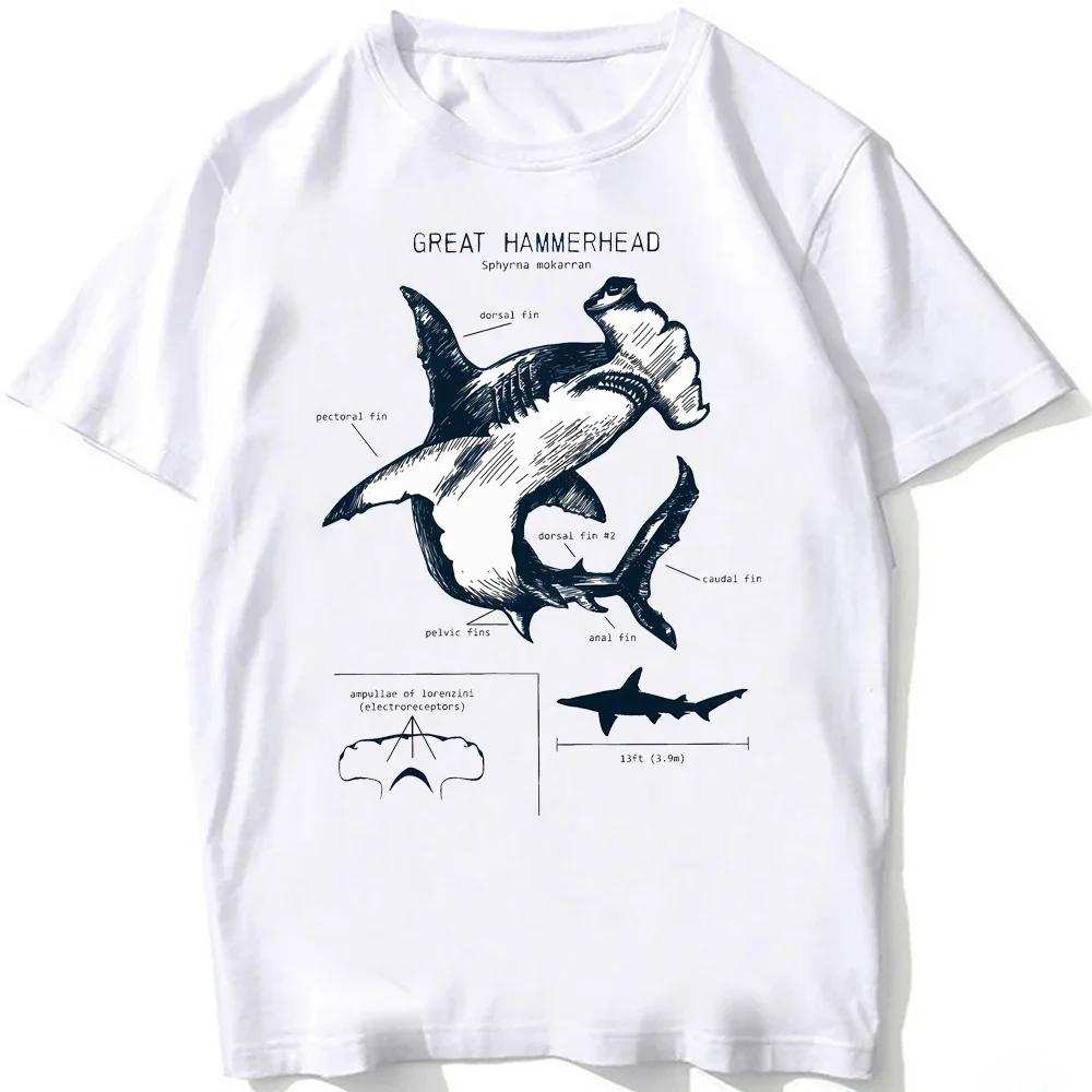 Dive To The Depths Of The Ocean with Whale Shark Art TShirt Unisex Men Great White Shark Anatomy T-Shirt Hip Hop Boy Casual Tees
