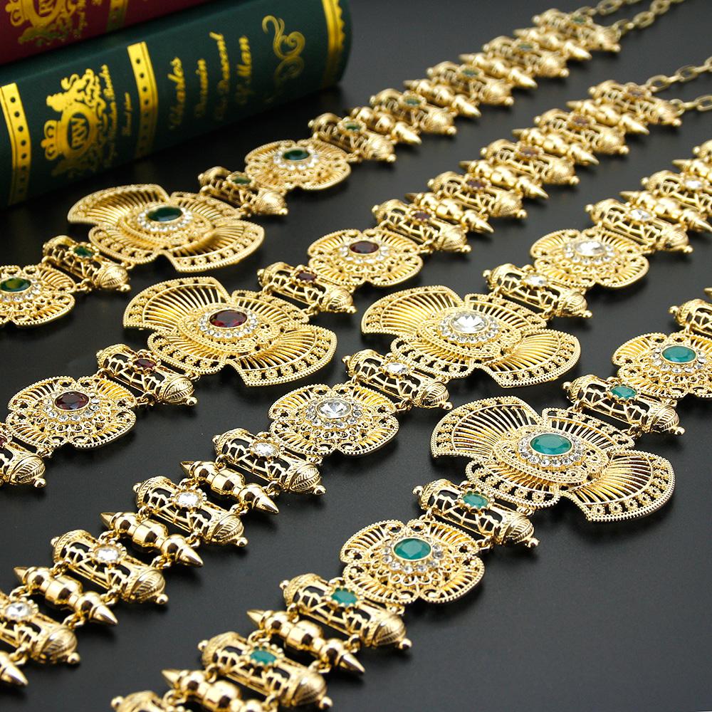 Goldfarbener, schicker Gürtel, Körperkette, Brautschmuck für Frauen, Taillenkette, Metallgürtel, verstellbare Länge