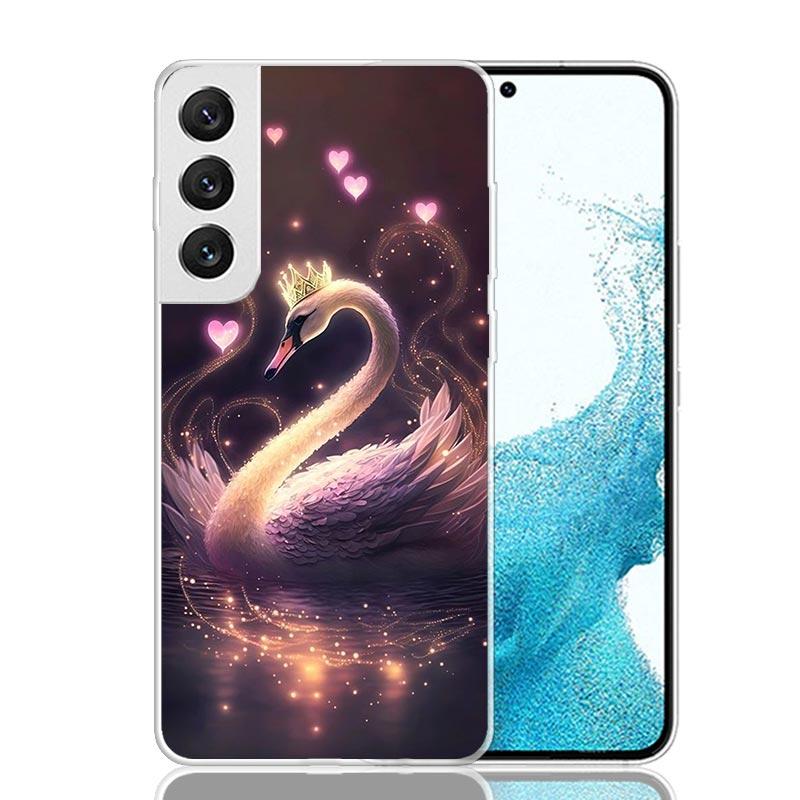 White Swan Grace Art Phone Case For Samsung Galaxy S26 S25 Edge S24 S23 FE S22 Ultra S21 Plus S20 + Fundas Cover Coque Galaxy S2