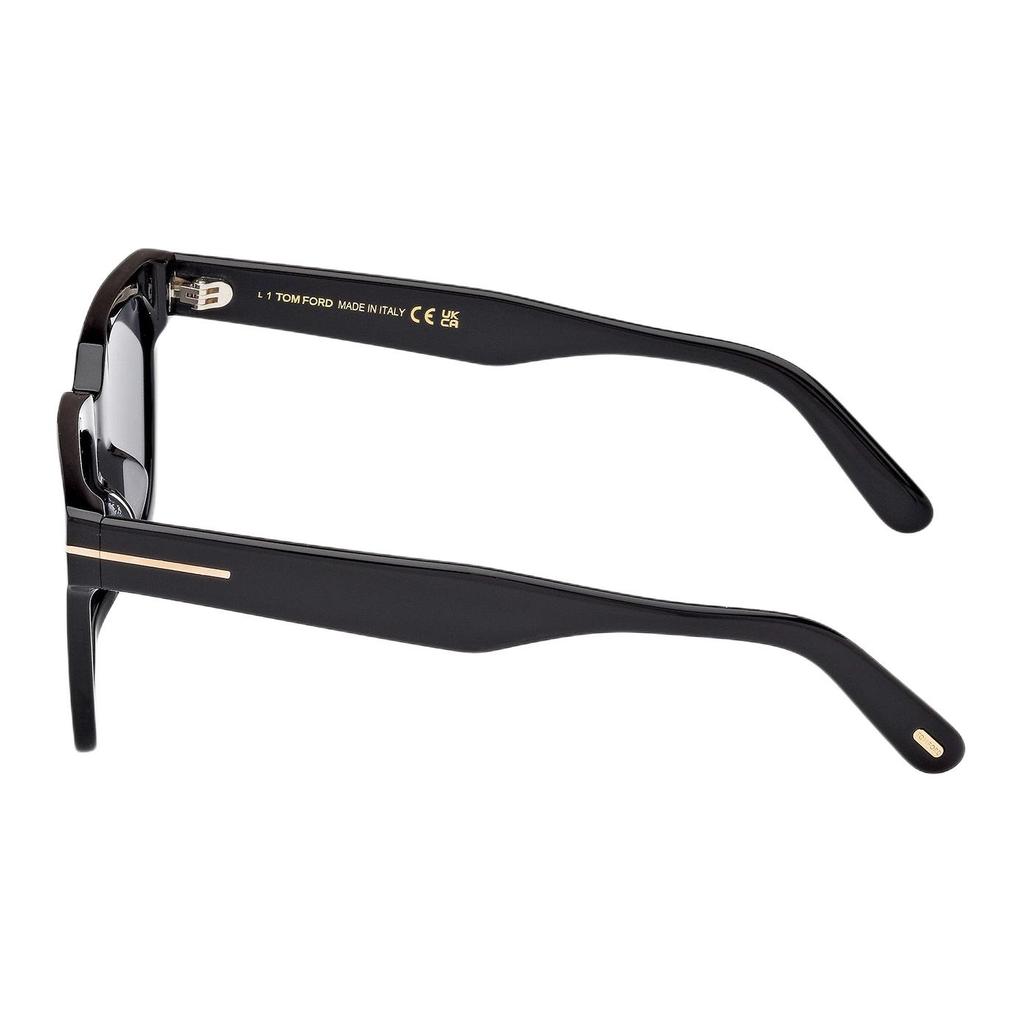 TF Logo Design Irregular Shape Sunglasses Unisex Sunglasses Black FT1162K-01A