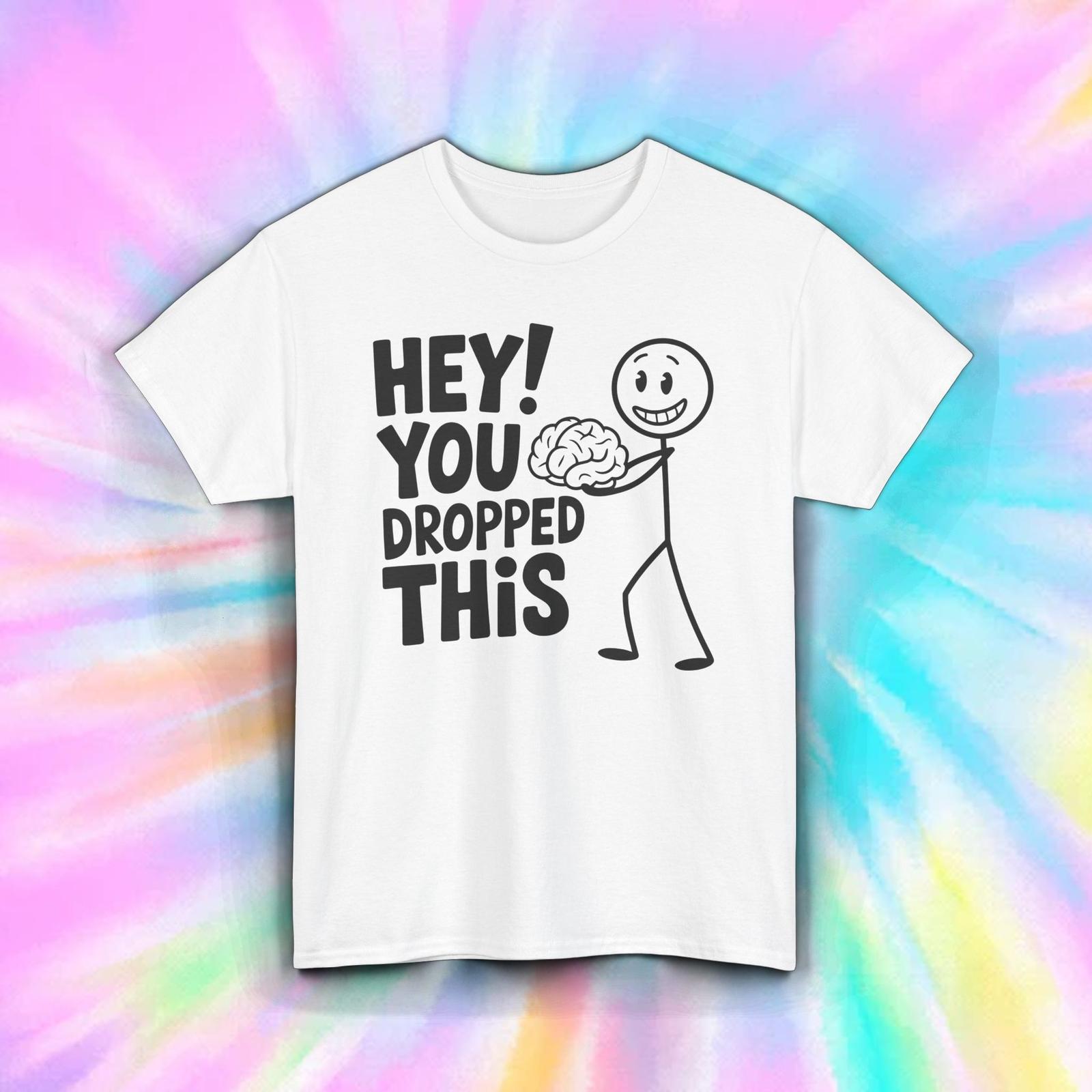 Funny Brain Shirt Stick Figure Sarcastic Smart Humor Graphic Tee S-5XL S