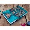 Blank Spell Book of Shadows Journal with Lock Clasp Handmade Leather Diary Printed Mother Earth Prayer Pagan Witchcraft notebook