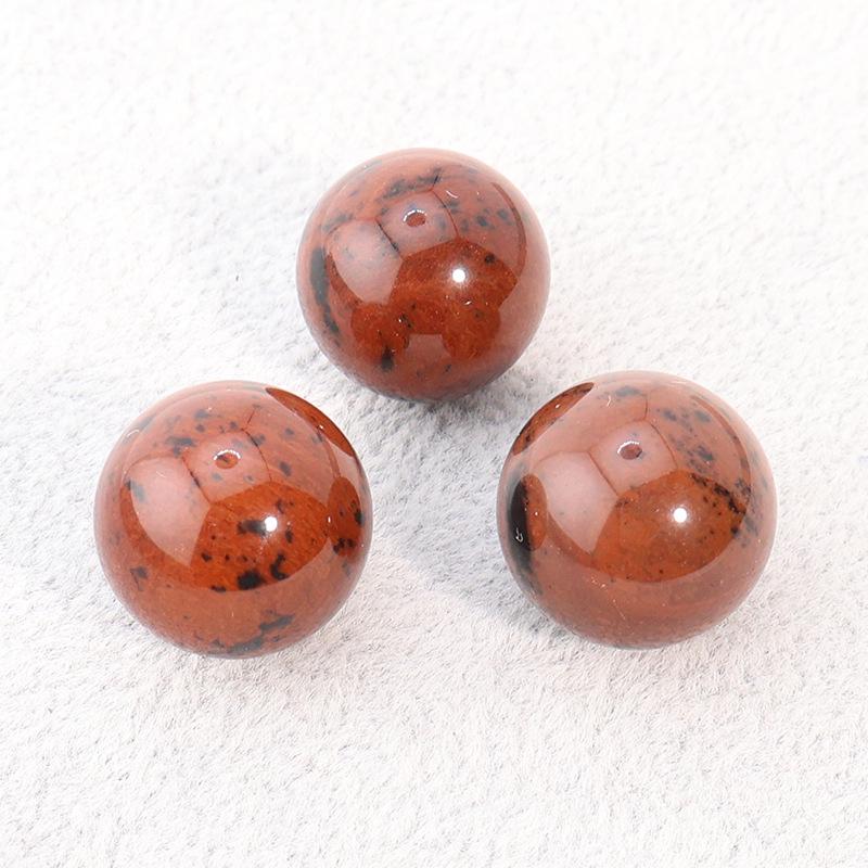16mm Natural Crystal Agate Round Beads, Holeless, Optional Holes for DIY Ornaments