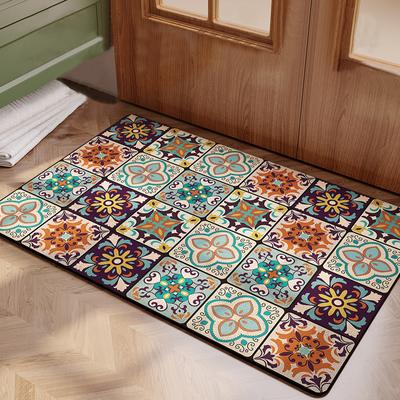 Vintage Kuchenny Długi Dywanik Podłogowy Antypoślizgowy Dywanik Pod Drzwi Łazienkowe Dywanik Do Salonu Balkon Maty Wejściowe Mata Absorbująca Tapis De Cuisine