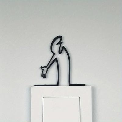 Pôster Moderno de Metal para Sala de Estar, Escritório, Quarto - Instalação Fácil de Pendurar - Presente de Decoração para Interiores Minimalistas