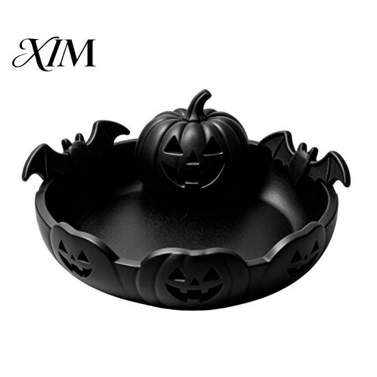 Pumpkin Tray for Halloween 3D Printed Jewelry Holder, Spooky Trinket Keys, Unique Holiday Gift Friends Rings, Earrings, Decorative Storage Organizer