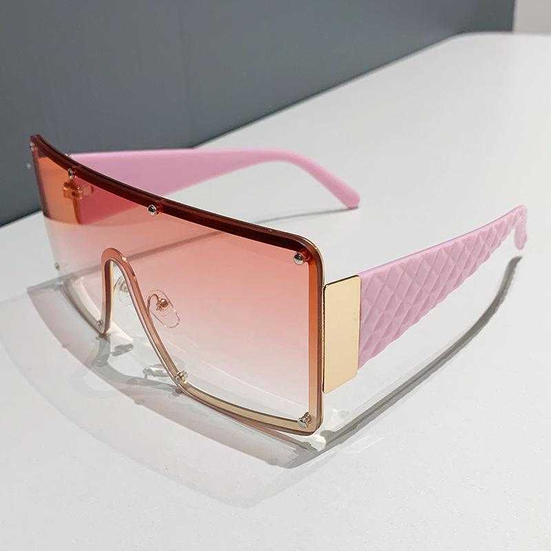 Fashion Large Frame Sunglasses for Women UV400 Protection Wide Rim Catwalk Street Style Ins
