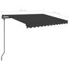VidaXL Automatic Retractable Awning with Posts Patio Awning Balcony Awning Garden Outdoor Window Shading 3070109
